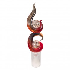 Murano glass flame sculpture